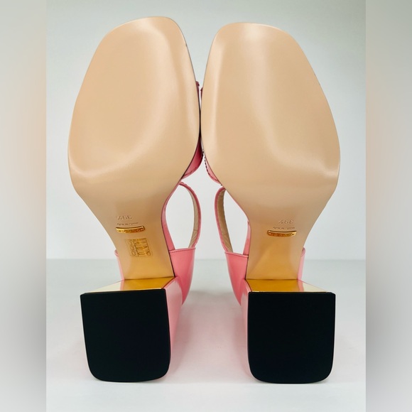 GUCCI Baby Buckle Horsebit Ankle Strap Chunky Heel Patent Leather Sandal EU 39.5 - Picture 7 of 12